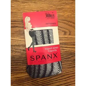 Vintage Spanx Charcoal Tight End Patterned Bodyshaping Lace Tights Size C NWT